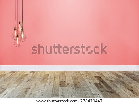 empty living room interior decoration wooden floor, stone wall concept. decorative background for home, office and hotel. 3D rendering