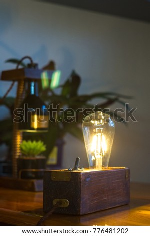 Light fixture handmade in vintage style