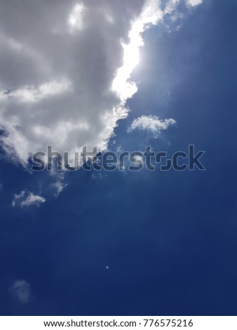 Sky with white clouds , beautiful