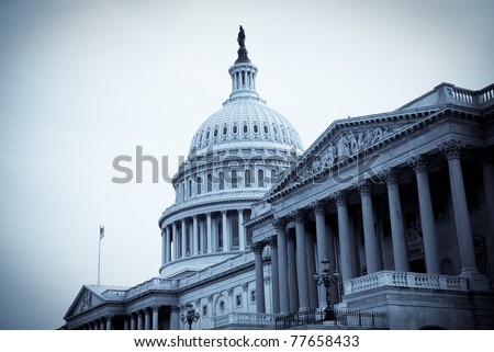 United States Capitol building in Washington, DC. Royalty-Free Stock Photo #77658433