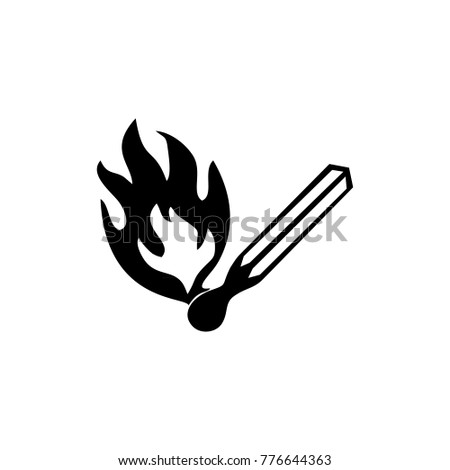 burning match icon logo