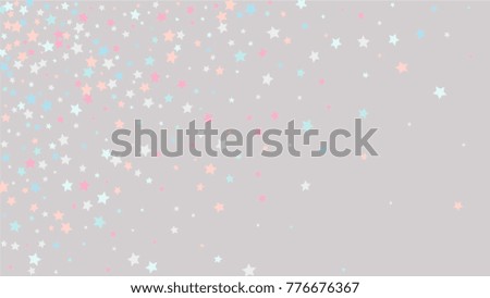 Abstract Background with Many Random Falling Stars Confetti on Background. Invitation Background. Banner, Greeting Card, Christmas and New Year card, Postcard, Packaging, Textile Print