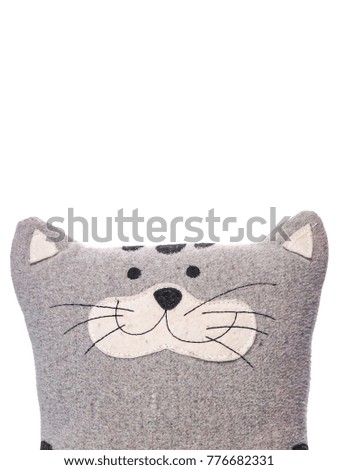 Cute Cat Toys Isolated Over White Background