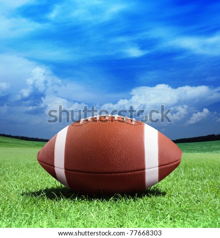 football on arena near the 50 yard line