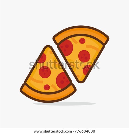 Two pizza vector icon design for your business