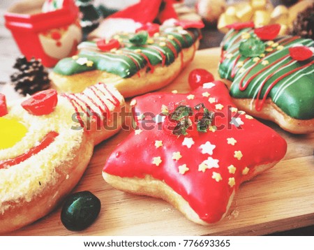 Donut christmas with decoration