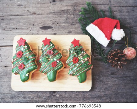 Donut christmas with decoration