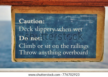 Old Slippery When Wet Sign