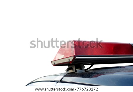 police car siren light, isolated on white background