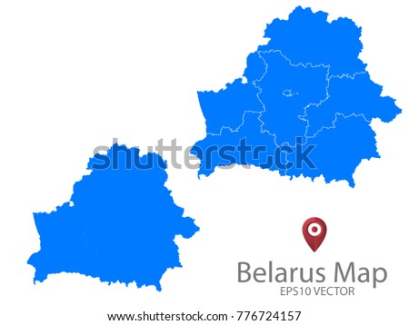 Couple Set Map,Blue Map of Belarus,Vector EPS10
