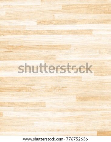 Hardwood maple basketball court floor viewed from above Royalty-Free Stock Photo #776752636
