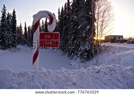 Santa Clause Lane in the North Pole in Alaska