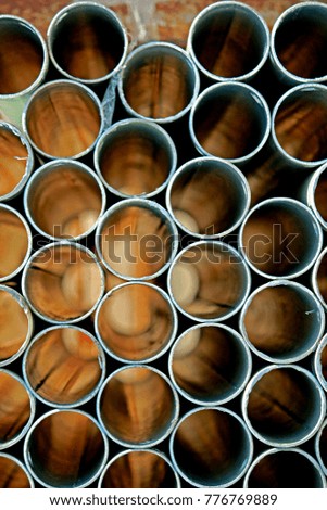 Steel pipes background & texture