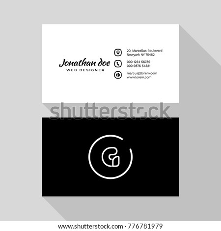 G Alphabet letter minimal corporate identity business card typo logo vector design