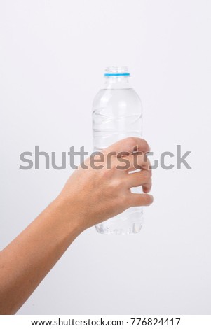 Holding Water bottle