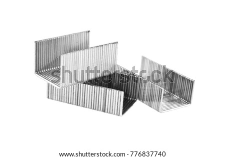 staples for stapler isolated on white background