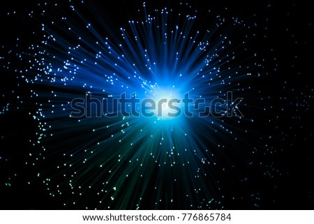 Abstract Optic Fiber Sci-Fi Technology Concept Background. Festive style celebratory shining backdrop 

