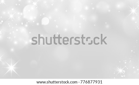 Abstract Snow Flake with Bokeh Sparkling blurred White and Gray Vector Backgrounds