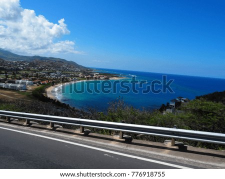 Sea view from the road side
