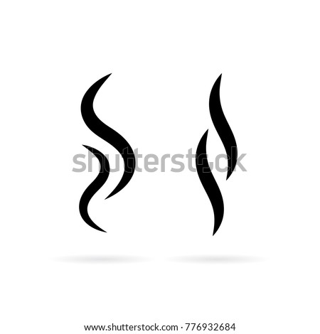 Smoke puff vector icon set illustration isolated on white background