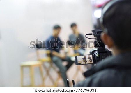 camera show viewfinder image catch motion in interview or broadcast wedding ceremony, catch feeling, stopped motion in best memorial day concept.Video