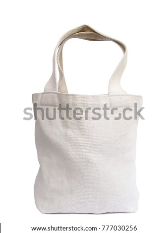 fabric bag isolated on white background.
