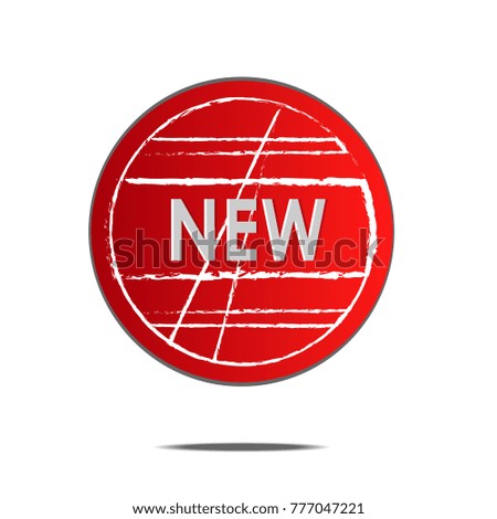 red New sticker label button badge web banner isolated background