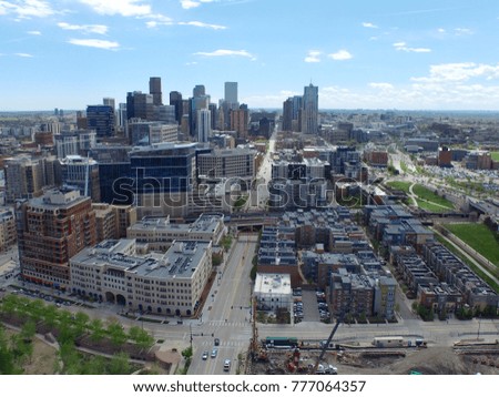 Denver Colorado Aerial City View