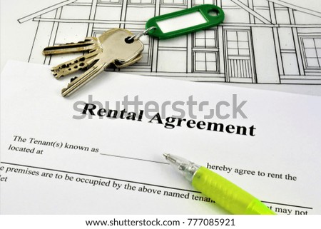 An concept Image of a rental agreement