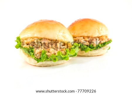 Two fresh burger with tuna
