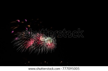 Beautiful fireworks with black background-Bahrain