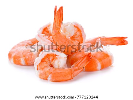 shrimps isolated on a white background Royalty-Free Stock Photo #777120244