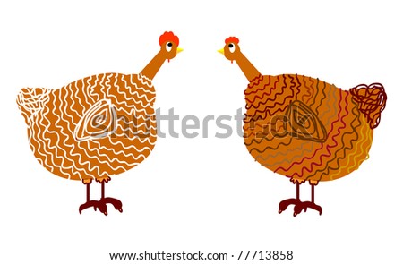 chicken, illustration