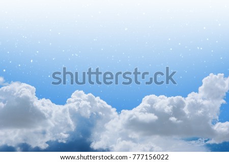 dark night sky fully with starry and large clouds background