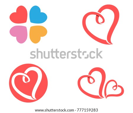 valentine love people logo and symbols