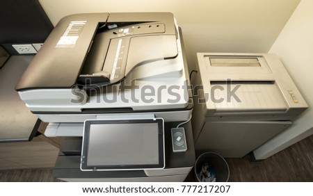 Photocopier with access control for scanning key card
