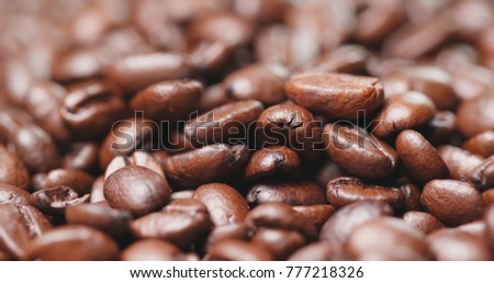 Coffee bean in stack