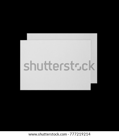 white paper isolated on black background