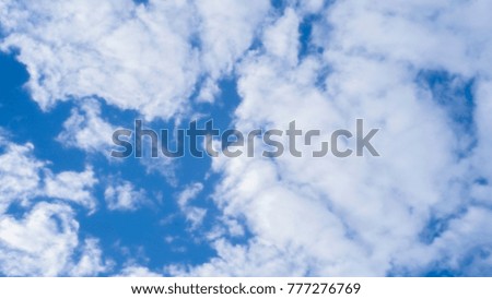 Blue sky in the daytime. Royalty-Free Stock Photo #777276769