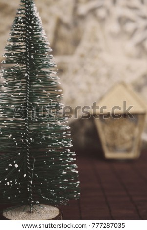 Christmas spirit with holidays decoration. Joyful and amazing Christmas and New year for all family. Decorative elements and space for text.