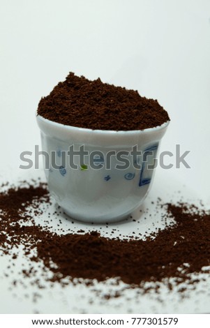 Turkish Coffee Cup and Dry Coffee 