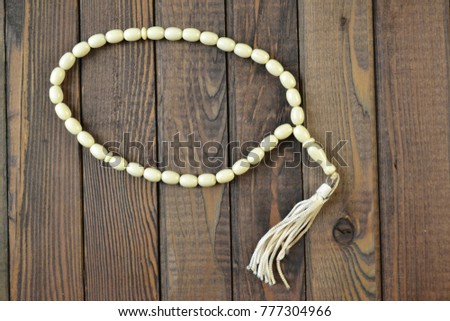Verious prayer beads, subha or tasbih Royalty-Free Stock Photo #777304966