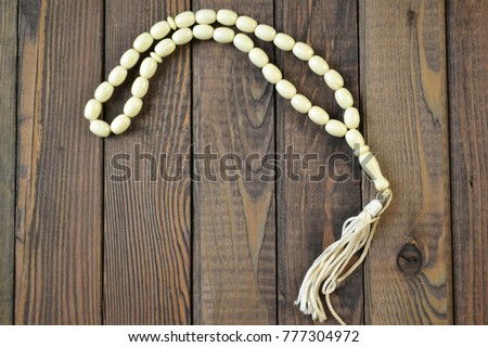 Verious prayer beads, subha or tasbih Royalty-Free Stock Photo #777304972