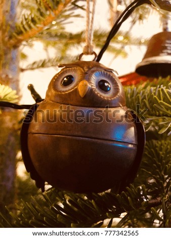 Owl hanging christmas tree decoration