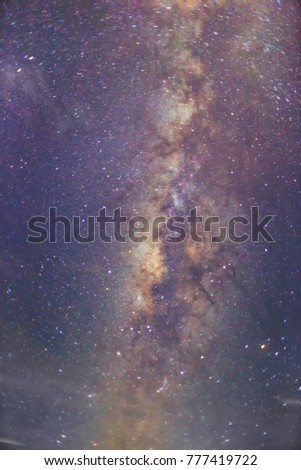 abstract long exposure photography of milky way and star in the night sky
