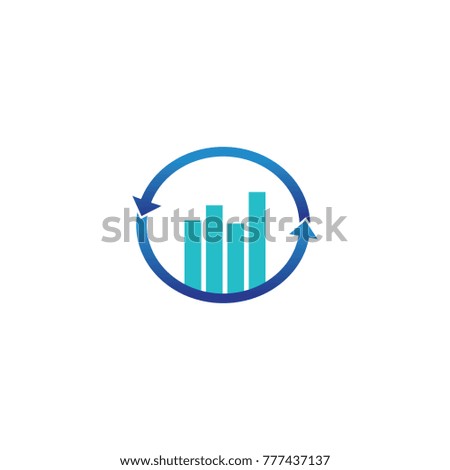 Finance logo element template emblem business, money graphic illustration