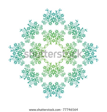 concentric floral pattern with space for your text