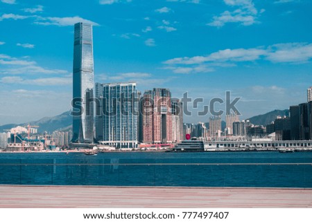 Western Kowloon District, Hong Kong, lookout from Central. 