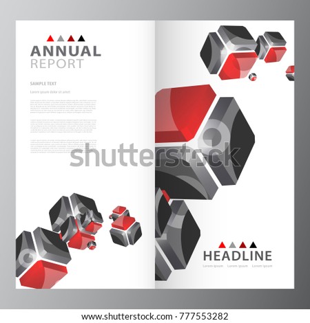 Annual business report brochure layout template design
