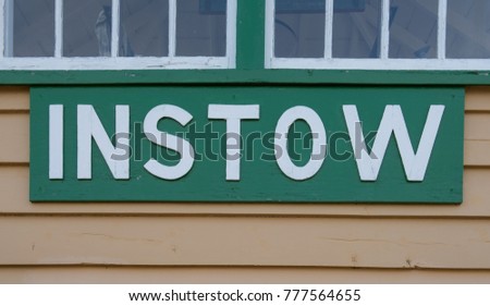 Sign Attached to the Signal Box of the Disused Railway Station in the Seaside Resort of Instow on the South West Coast Path in Devon, England, UK